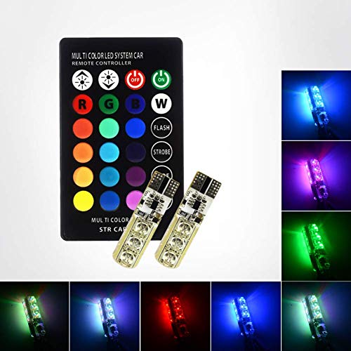 Safego Newest 2PCS T10 W5W Luz de La Lámpara de La Atmósfera del Coche Con Control Remoto de Rayos Infrarrojos RGB W5W LED Bombilla 6-5050SMD 16 Colores Safego Newest 2PCS T10 W5W Luz de La Lámpara de La Atmósfera del Coche Con Control Remoto de Rayos Infrarrojos RGB W5W LED Bombilla 6-5050SMD 16 Colores