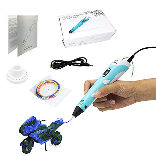 SALPPLEA Bolígrafo de impresión 3D avanzado con pantalla – Incluye lápiz de impresión 3D avanzado, 3 colores iniciales de filamento PLA + guía de proyectos, y cable de datos UBS SALPPLEA Bolígrafo de impresión 3D avanzado con pantalla – Incluye lápiz de impresión 3D avanzado, 3 colores iniciales de filamento PLA + guía de proyectos, y cable de datos UBS