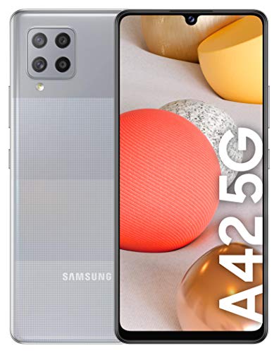 SAMSUNG Galaxy A42 5G, Smartphone Android Libre de 6.6" HD+, 4G RAM 128GB Memoria Interna Ampliable, Batería 5.000 mAh y Carga rápida Color Gris [Versión española]