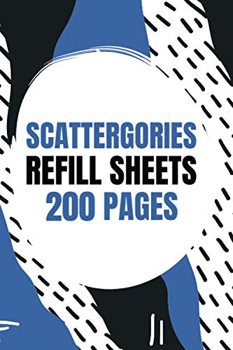 Scattergories Refill Sheets 200 Pages: Paper Sheets for Playing Scattergories | Score Game Record Book | Keep track your game