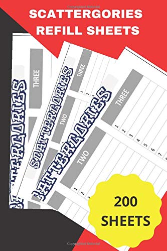 Scattergories Refill Sheets: 200 Paper Sheets Scattergories in Handy Size 6x9 inch