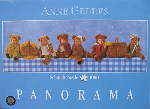 Schmidt Spiele - Anne Geddes, Picnic Osos de Peluche , 1000 Puzzle Panorama Partes