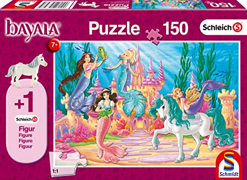 Schmidt Spiele- Schleich - Puzzle Infantil (150 Piezas), diseño de Castillo de Meamare de Bayala, Color carbón (56303)