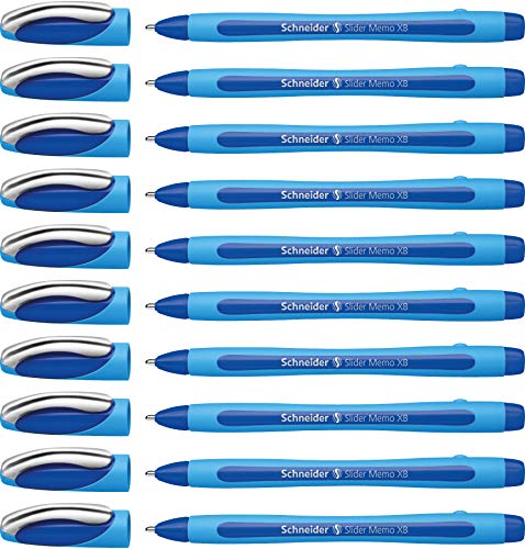 Schneider Slider Memo XB 150203 - Bolígrafo de punta redonda (10 unidades), color azul