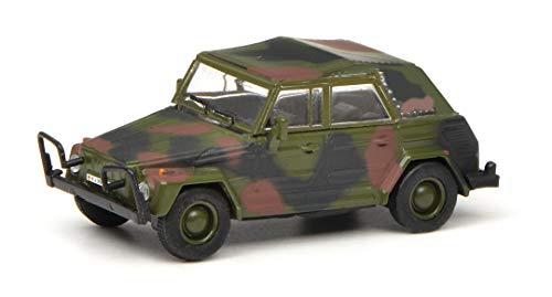 Schuco 452643000 VW 181 BW - Camión Cerrado, diseño Militar (Escala 1:87), Color Verde