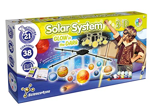 Science4you-Sistema Solar 3D Brilla en la Oscuridad Planetario Juguete Educativo y Cientifico con Planetas y un Proyector de Constelaciones para Niños, Multicolor (80002011) Science4you-Sistema Solar 3D Brilla en la Oscuridad Planetario Juguete Educativo y Cientifico con Planetas y un Proyector de Constelaciones para Niños, Multicolor (80002011)