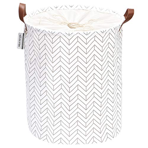 Sea Team - Cesto de lavandería con diseño de Flechas, cesto de lavandería Tela Lona, contenedor Almacenamiento Plegable con Asas de Cuero sintético y Cierre cordón, 45 x 35 cm, Interior Impermeable Sea Team - Cesto de lavandería con diseño de Flechas, cesto de lavandería Tela Lona, contenedor Almacenamiento Plegable con Asas de Cuero sintético y Cierre cordón, 45 x 35 cm, Interior Impermeable