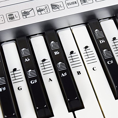 Set Completo di Stickers a Note Musicali per Piano e Tastiera con EBook con Canzoni da Piano per Facili Lezioni di Piano; Trasparenti e Rimovibili Set Completo di Stickers a Note Musicali per Piano e Tastiera con EBook con Canzoni da Piano per Facili Lezioni di Piano; Trasparenti e Rimovibili
