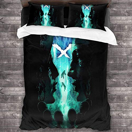 shenguang Hallekunthe X-Files Juego de Tres Piezas Lujoso y más Suave, Ropa de Cama hipoalergénica, Funda de Almohada + Juego de sábanas de 86 x 70 Pulgadas