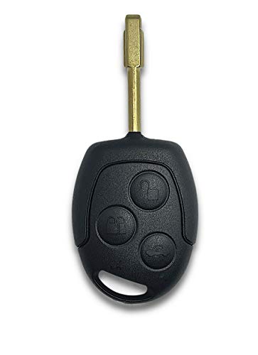 Shoppy Lab Compatible con Key Shell Shell Cover Control Remoto 3 Botones Reemplazo de automóvil Ford Fiesta Focus Mondeo Ka Transit Llave Completa con Carcasa y Hoja