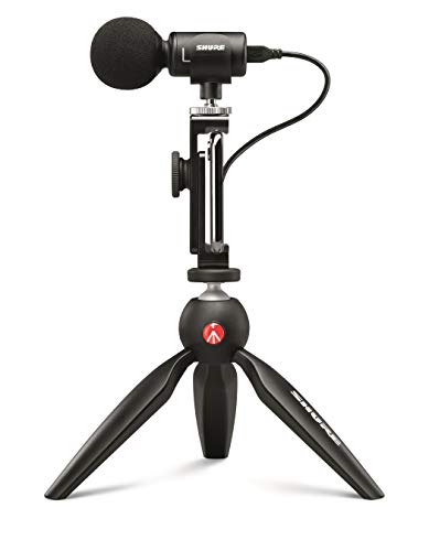 Shure MV88+ Kit de vídeo con micrófono condensador digital estéreo para Apple y Android