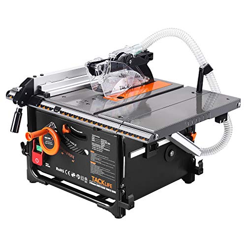 Sierra de Mesa con Aspirador Integrado, (98% Tasa de Recolección de Polvo) TACKLIFE 2000W Sierra de Mesa Sin Polvo, 5000 RPM, 60T Hoja, Corte en Bisel de 45°, Mesa Extensión de Aluminio - TLTS02A Sierra de Mesa con Aspirador Integrado, (98% Tasa de Recolección de Polvo) TACKLIFE 2000W Sierra de Mesa Sin Polvo, 5000 RPM, 60T Hoja, Corte en Bisel de 45°, Mesa Extensión de Aluminio - TLTS02A
