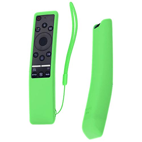 SIKAI Funda Compatible con Mando de Samsung UHD 4K Smart TV Bluetooth Remote Control RMCSPR1BP1 / BN59-01312A Antideslizante Protectora (Luminoso Verde)