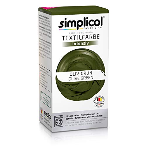 Simplicol Kit de Tinte Textile Dye Intensive Verde : Colorante para Teñir Ropa, Tejidos y Telas Lavadora, Contiene Fijador para Colorante Líquido, Anti Alérgeno, No Destiñe, Seguro para su Lavadora Simplicol Kit de Tinte Textile Dye Intensive Verde : Colorante para Teñir Ropa, Tejidos y Telas Lavadora, Contiene Fijador para Colorante Líquido, Anti Alérgeno, No Destiñe, Seguro para su Lavadora
