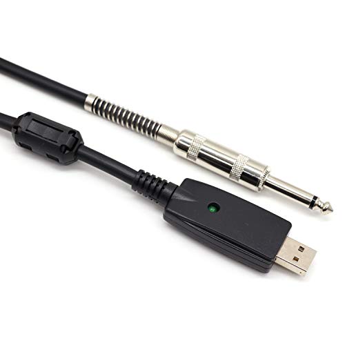SiYear - Cable USB 2.0 para guitarra (macho a 6,35 mm)