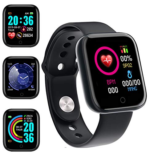 Smartwatch,Reloj Inteligente Impermeable IP65 con Monitor de Sueño Pulsómetros Cronómetros,Calorías Podómetro,Pulsera de Actividad Inteligente para Hombre Mujer niños con iPhone y Android