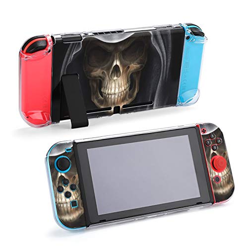 Smile of Grim Reaper Skull Case Funda Protectora acoplable para Nintendo Switch y Joy-con Controller