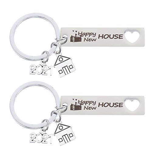 SOIMISS 2Pcs Llavero de La Nueva Casa Feliz Llavero de La Nueva Casa 2021 Regalo de Inauguración de La Casa Ideas de Regalo SOIMISS 2Pcs Llavero de La Nueva Casa Feliz Llavero de La Nueva Casa 2021 Regalo de Inauguración de La Casa Ideas de Regalo
