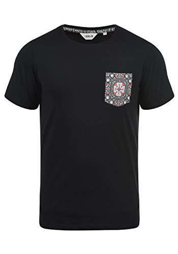 !Solid Ilari Camiseta Básica De Manga Corta T-Shirt para Hombre con Cuello Redondo De 100% algodón, tamaño:S, Color:Black Melange (9000M)