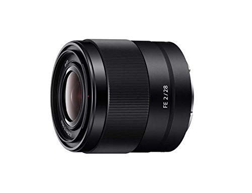 Sony FE 28 mm f/2 - Objetivo Gran Angular de Montura Tipo E (Distancia Focal Fija 28 mm, Apertura f/2 -f/22, diámetro Filtro: 49mm, fotograma Completo de 35 mm), Negro