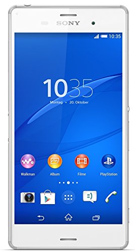Sony Xperia Z3 - Smartphone (13,21 cm (5.2"), 1920 x 1080 Pixeles, TFT, 2,5 GHz, Qualcomm Snapdragon, 3072 MB) Color Blanco (Importado)