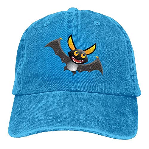 SOTTK Hombre Mujer Gorras de béisbol, Cute Bat Cartoon Denim Hat Adjustable Unisex Great Baseball Hats