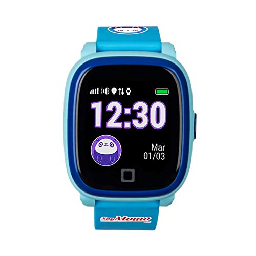 SoyMomo H2O - Reloj con GPS para niños - Reloj teléfono para niños - Smartwatch niños GPS Resistente al Agua IP67 (Azul)
