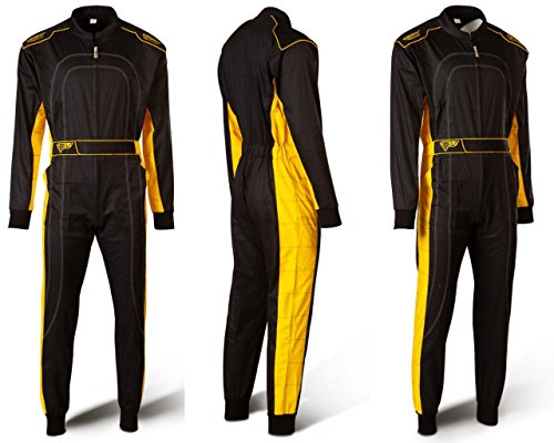 Speed Kart Mono Negro/Amarillo – Denver HS de 2 Modelo 2018 Racewear, Tiempo libre, color negro y amarillo, tamaño extra-small