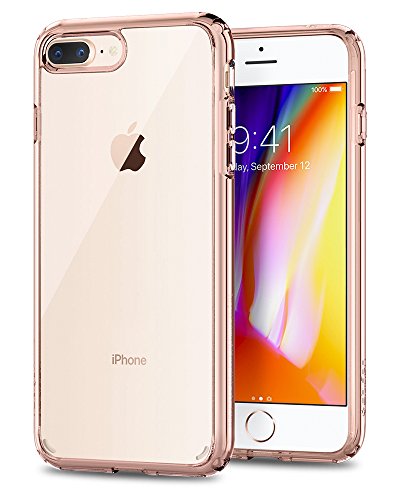 Spigen Funda Ultra Hybrid Compatible con Apple iPhone 7 Plus/8 Plus, Protección híbrida de la caída - Rose Crystal