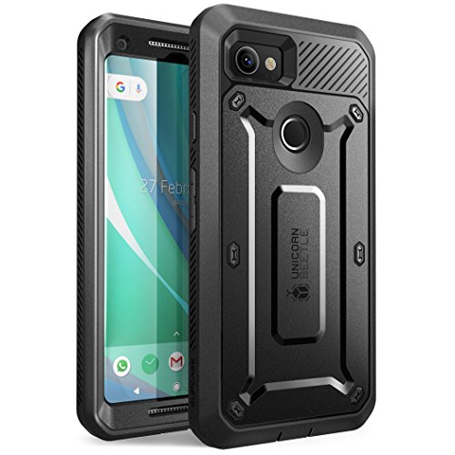 SupCase Funda Google Pixel 2 XL, Funda Resistente de Cuerpo Completo con Protector de Pantalla Incorporado para Google Pixel 2 XL (2017) Unicorn Beetle Pro Series （Negro