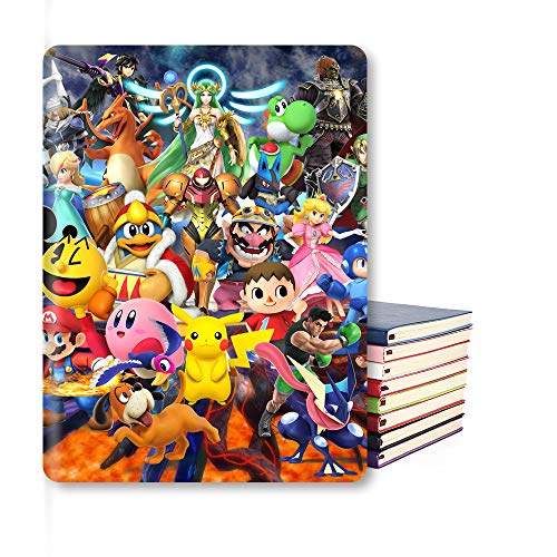 Super Smash Bros Papel reciclable cómputo Cuaderno Cuaderno Tapa Dura portátil Profesional a Base de Madera (Color : A05, Size : 21 X 14cm)