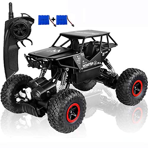 SZJJX RC Cars Off-Road Rock Vehicle Crawler Truck 2.4Ghz 4WD 1:14 Radio Remote Control Racing Cars Electric Fast Race Buggy Hobby Car Toy For Kids (Negro)