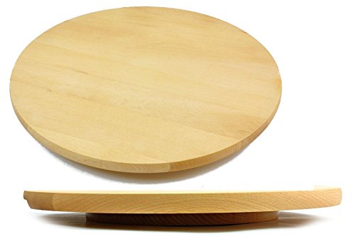 Tabla giratoria Lazy Susan redonda. Circular de madera giratoria. Para servir pizza de 25 cm.