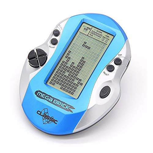 Takyojin Consola De Juegos Tetris De Pantalla Grande, Mini Videoconsola Portátil para Niños Blue