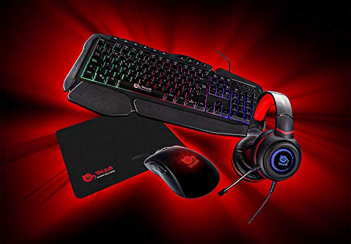 Talius Gaming Kit V.2 (Teclado + Raton + Auriculares + Alfombrilla) Black Talius Gaming Kit V.2 (Teclado + Raton + Auriculares + Alfombrilla) Black