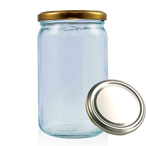 Tarros de Cristal para conservas Pack 20 Unidades de Botes de Cristal con Tapa frascos de Vidrio con Tapas Incluidas recipientes de Cristal para Alimentos de 720ml estanco. (20 Unidades) Tarros de Cristal para conservas Pack 20 Unidades de Botes de Cristal con Tapa frascos de Vidrio con Tapas Incluidas recipientes de Cristal para Alimentos de 720ml estanco. (20 Unidades)