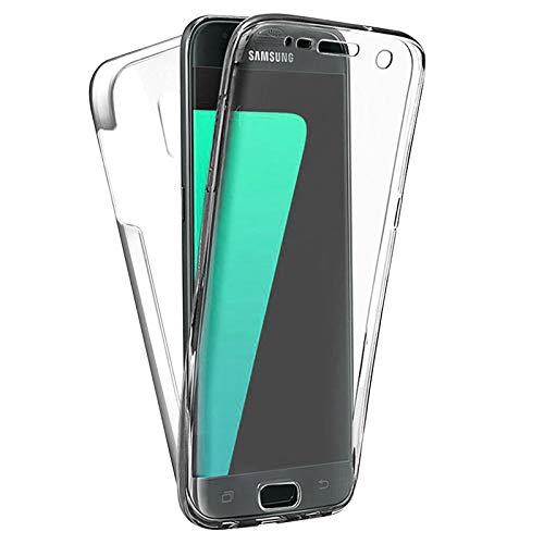 TBOC Funda para Samsung Galaxy J7 (2017) J730 (5.5") - Carcasa [Transparente] Completa [Silicona TPU] Doble Cara [360 Grados] Protección Integral Total Delantera Trasera Lateral Móvil Resistente
