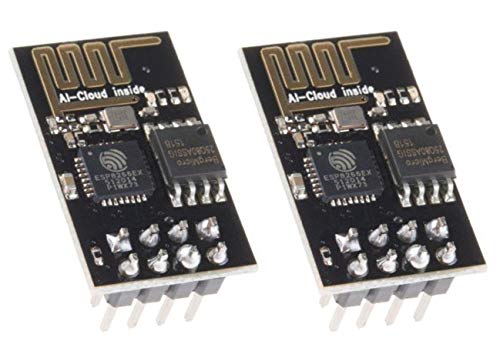 TECNOIOT 2pcs ESP8266 ESP-01 WiFi Serial Wireless Transceiver Module