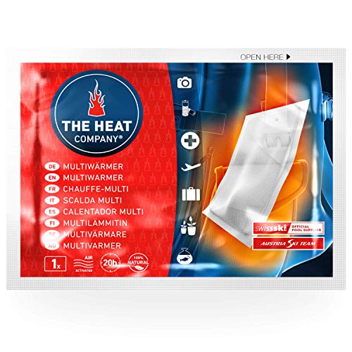 THE HEAT COMPANY Calentador Multi - 10 piezas - EXTRA CÁLIDO - Calentador de transporte sin superficie adhesiva - Calentador Cuerpo - 20 horas de calor confiable - activado por aire - puro natural