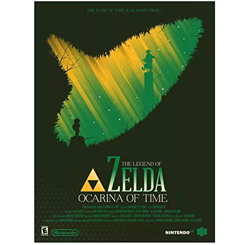 The Legend of Zelda-Ocarina of Time Hot Game Art PosterHd Prints Home Poster Lienzo para decoración de sala de estar-60x80cmx1pcs- Sin marco