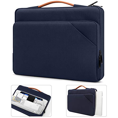 TiMOVO 13.3 Inch Funda Protectora para iPad Pro 12.9 2020, MacBook Air 13 Inch, MacBook Pro 13", Galaxy Tab S7+, Surface Pro X/7/6/5/4/3, Bolsa de Poliéster con Múltiples Compartimentos, Índigo