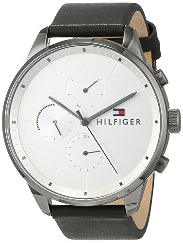 Tommy Hilfiger Reloj Multiesfera para Hombre de Cuarzo con Correa en Cuero 1791489