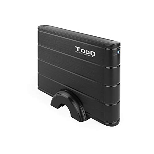 TooQ TQE-3530B - Carcasa para Discos Duros HDD de 3.5", (SATA I/II/III, USB 3.0), Aluminio, indicador LED, Color Negro, 350 grs.