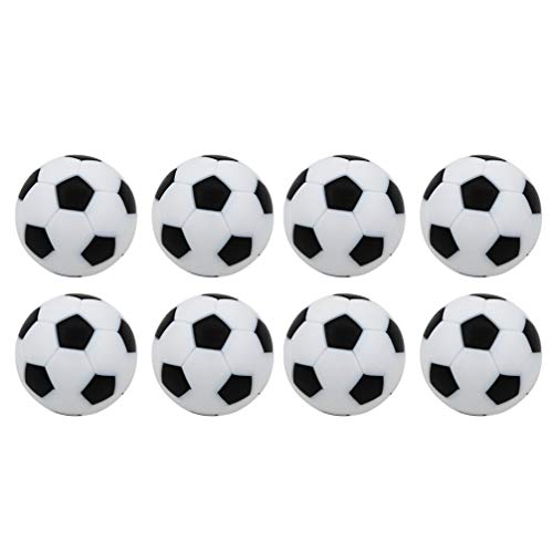 Toyvian Bolas de Futbolín de Mesa de Fútbol de Fútbol Juego de Reemplazo en Blanco Y Negro Mini Mesa de Fútbol Bolas de Resina Decoración de Pastel 8 Piezas