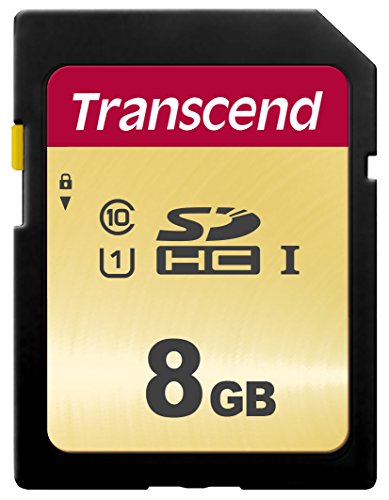 Transcend SDC500S – memoria SD de 8 GB, chip MLC, SDHC, Clase 10 U1, paquete abrefácil