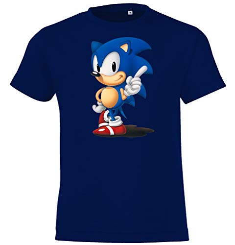 Trvppy - Camiseta para niño, modelo Sonic, tallas de 2 a 12 años, en muchos colores azul marino 18 meses