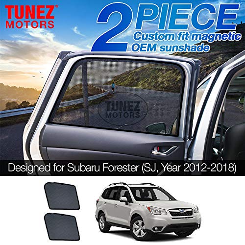 TUNEZ® Sunshades - Parasol magnético para ventana lateral de coche (compatible con Subaru Forester, SJ año 2012-2018)