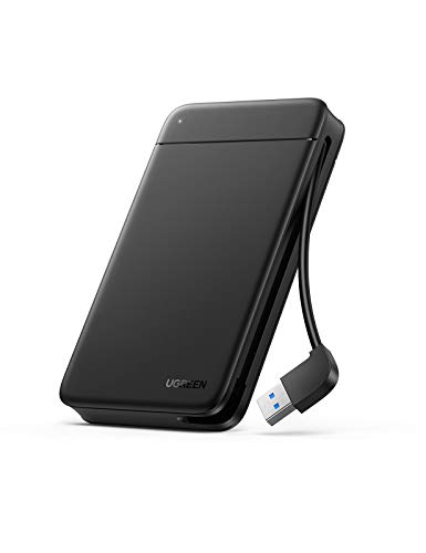 UGREEN Carcasa Disco Duro 2,5", Caja Disco Duro 2,5 USB 3.0 con UASP, Carcasa SSD para HDD SSD SATA I/II/III 7mm 9,5mm, 14 TB MAX, Caja Disco Duro Externa para PC PS5 PS4 Xbox X/S, con Cable USB 3.0 UGREEN Carcasa Disco Duro 2,5", Caja Disco Duro 2,5 USB 3.0 con UASP, Carcasa SSD para HDD SSD SATA I/II/III 7mm 9,5mm, 14 TB MAX, Caja Disco Duro Externa para PC PS5 PS4 Xbox X/S, con Cable USB 3.0