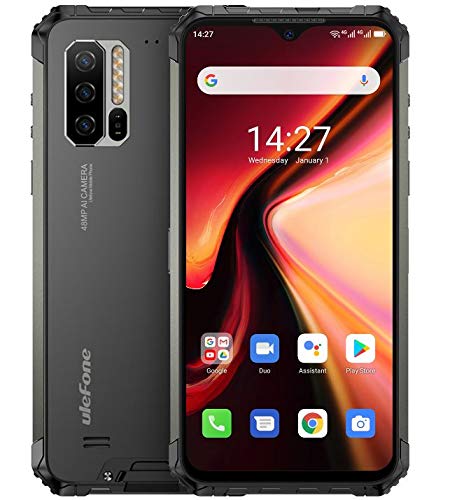 Ulefone Armor 7【2020】 Móvil Resistente,Helio P90 Octa Core 8GB RAM + 128GB ROM, Android 10 IP68 Robusto Teléfono,Cámara 48MP, Pantalla FHD+ 6.3’’, Batería 5500mAh, Carga Inalámbrica Qi 10W, NFC GPS