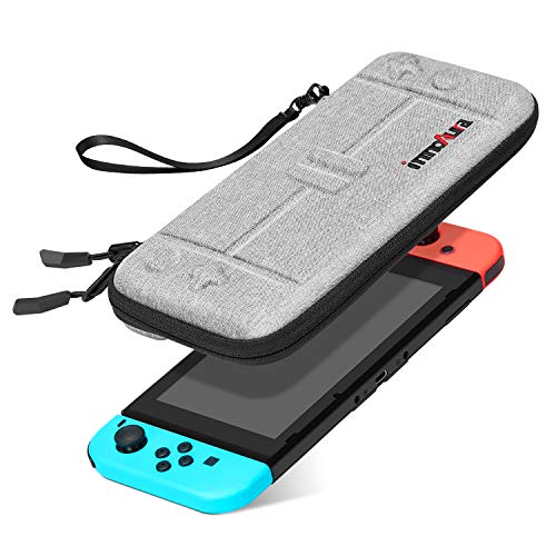 Ultra Delgada Funda de Transporte para NS Switch, innoAura Portátil Rígida Ligera Protectora Estuche de Viaje, 8 Cartuchos de Juego